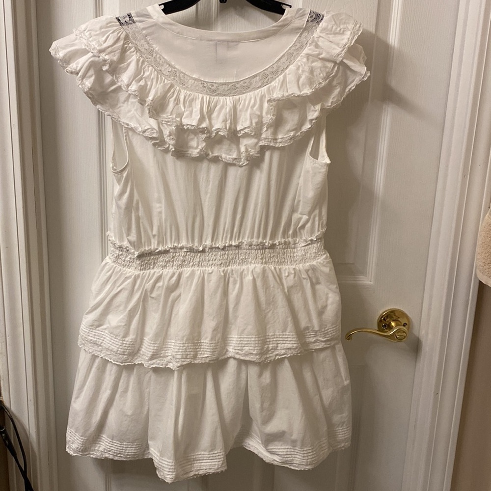 LoveShackFancy White Ruffled Mini Dress - Picture 4 of 4